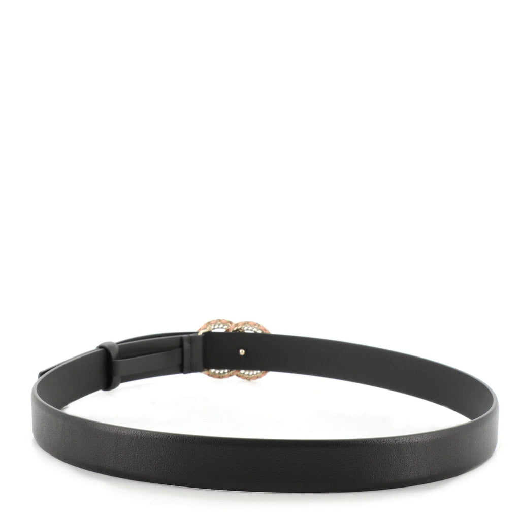 Woven Chain CC Buckle Belt Leather Thin 85