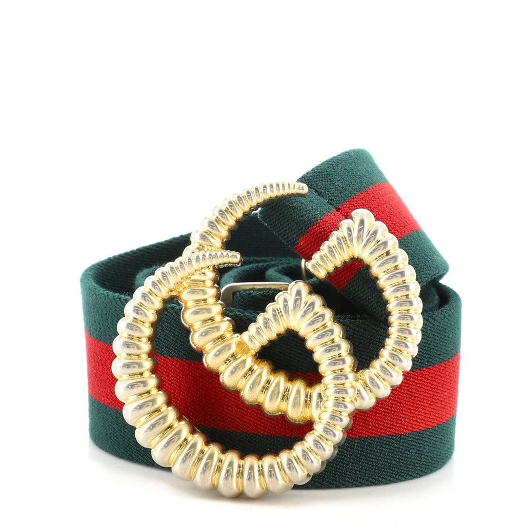 GG Torchon Web Belt Canvas Wide 80