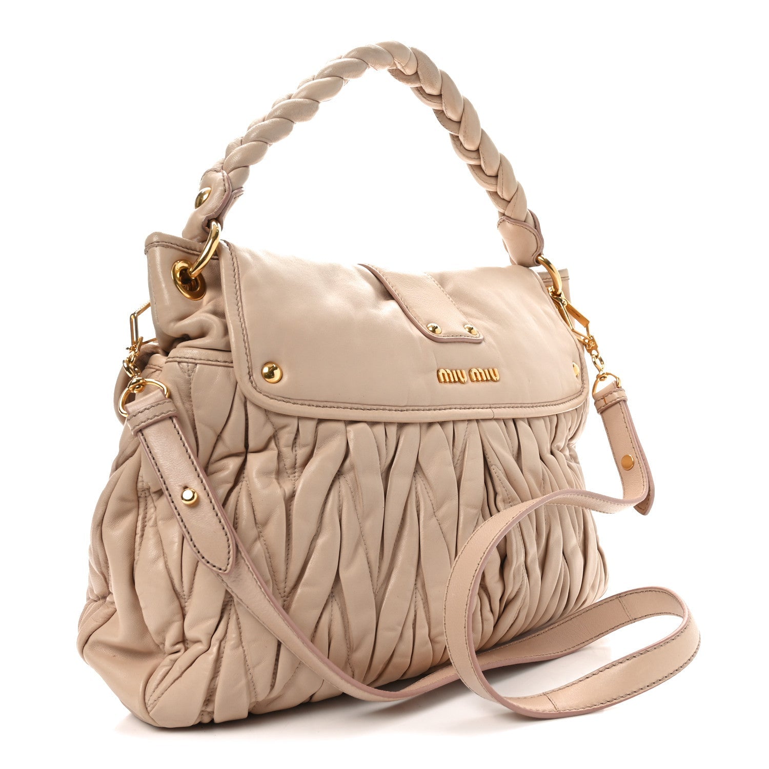 Nappa Matelasse Coffer Hobo Cammeo