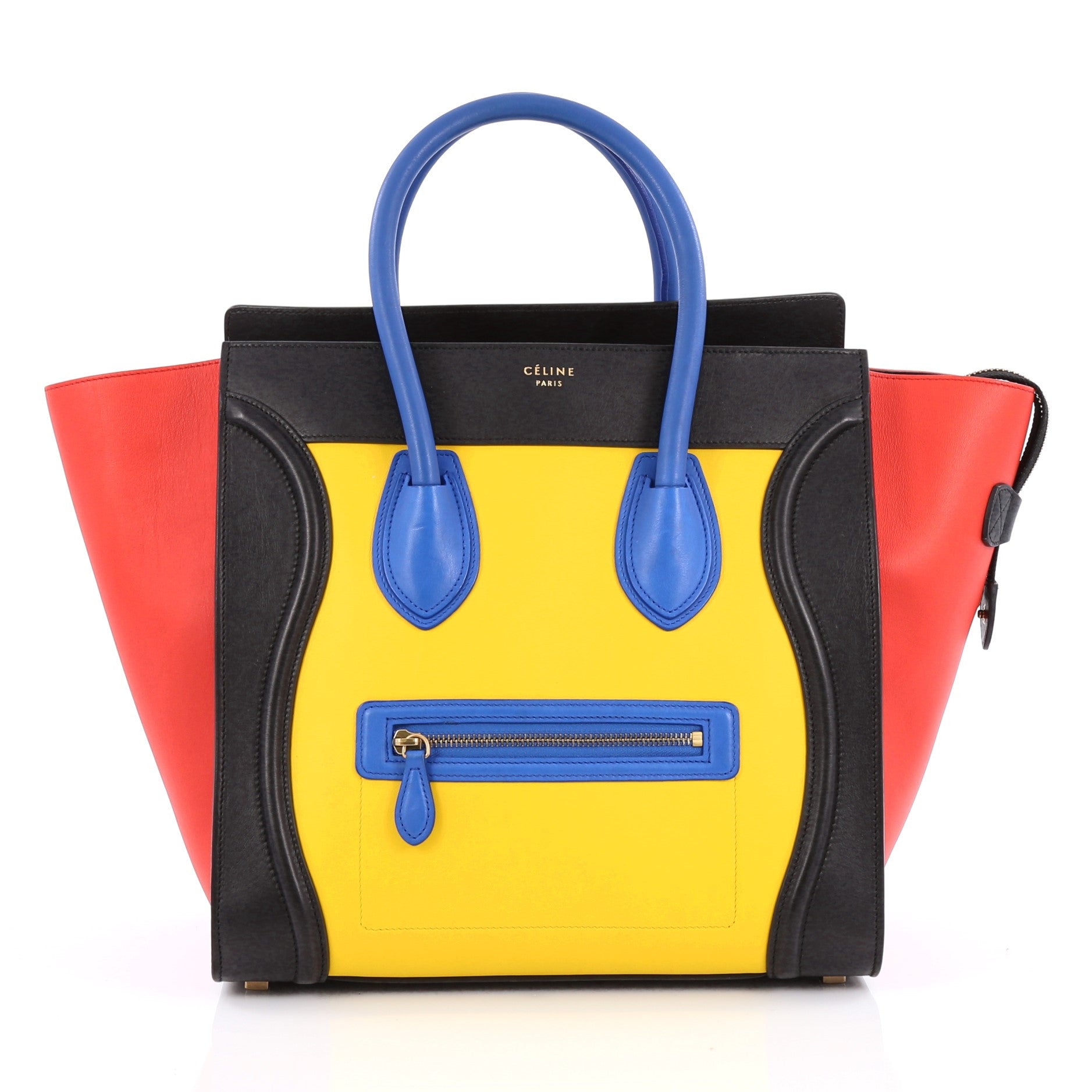 Multicolor Luggage Handbag Leather Mini
