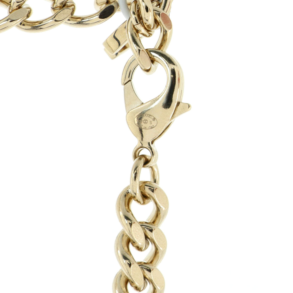 Logo CC Plate Choker Necklace Metal with Enamel