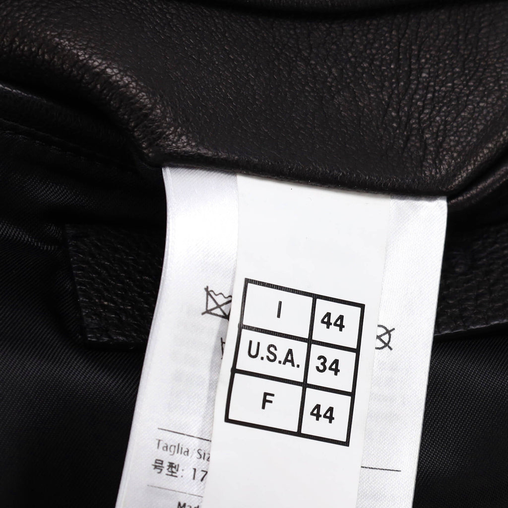 Men's Logo Patch Bomber Jacket Lambskin with Cotton Blend