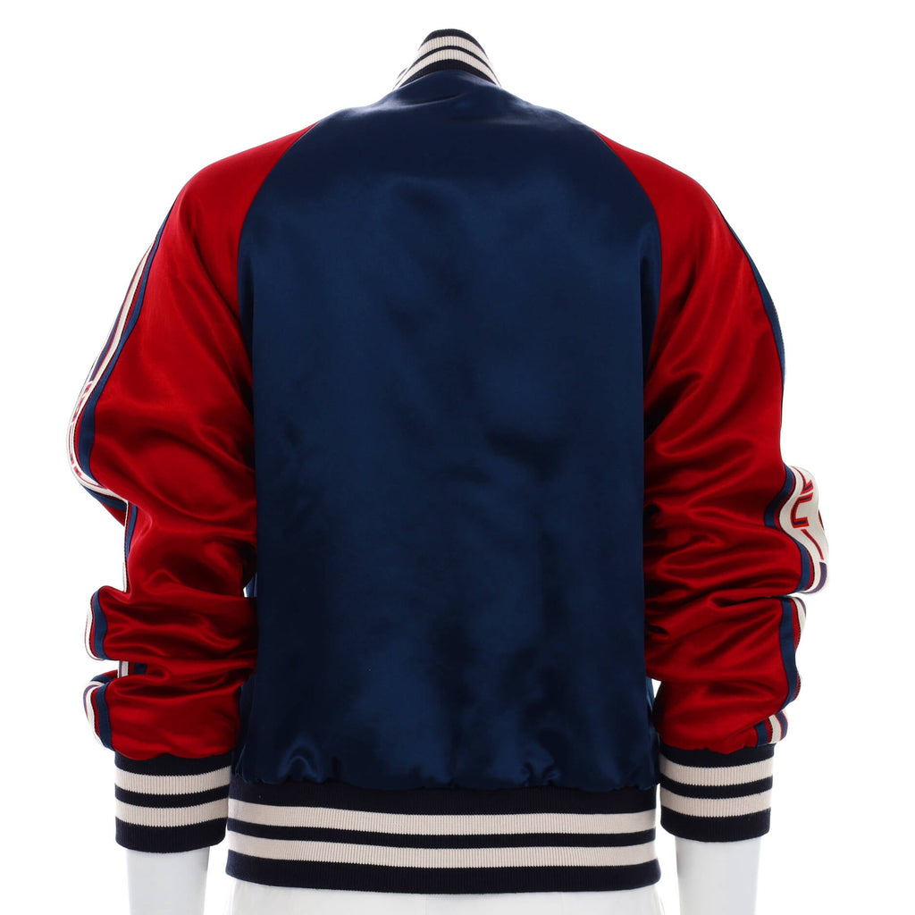 Men's Reversible Bomber Jacket Quilted Acetate with Polyamide and Cotton Detail