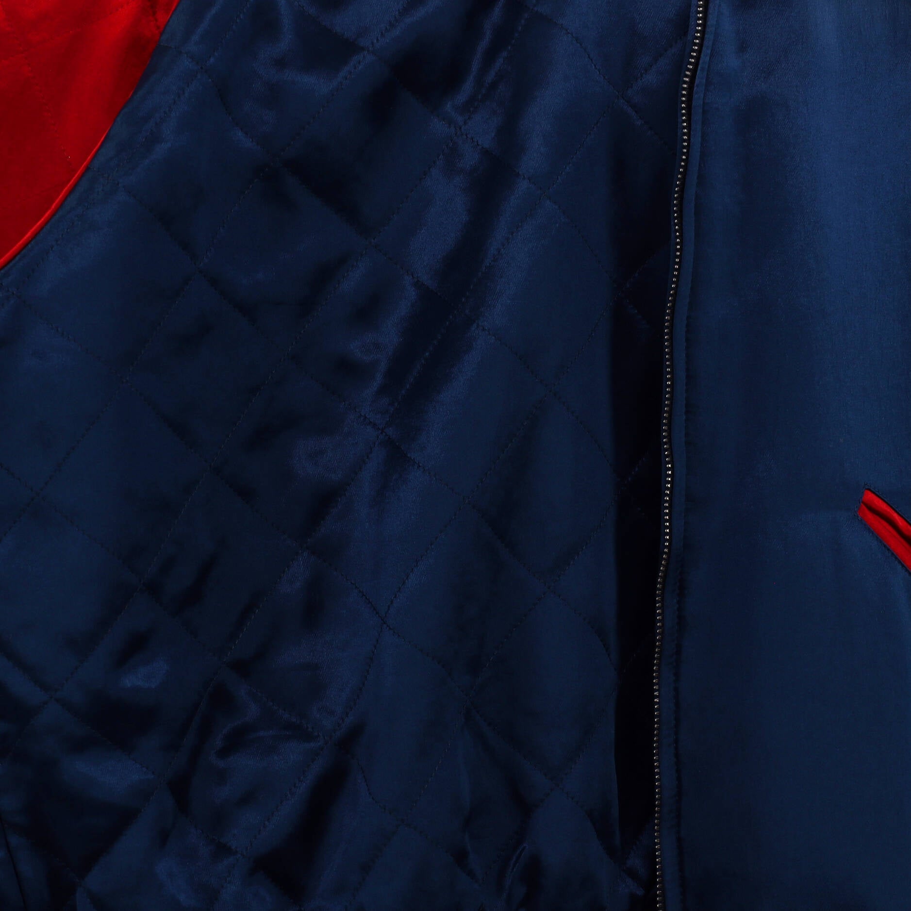 Men's Reversible Bomber Jacket Quilted Acetate with Polyamide and Cotton Detail