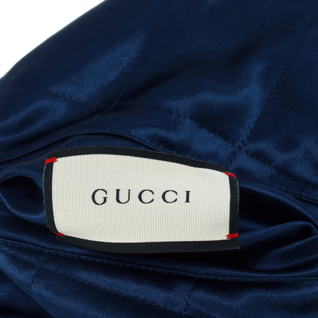 Men's Reversible Bomber Jacket Quilted Acetate with Polyamide and Cotton Detail