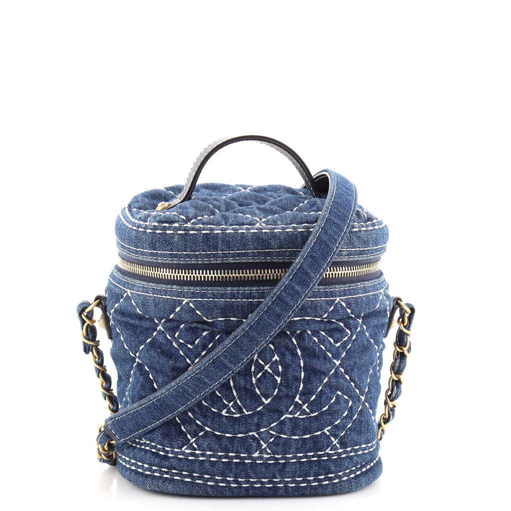 Vanity Case Quilted Denim
