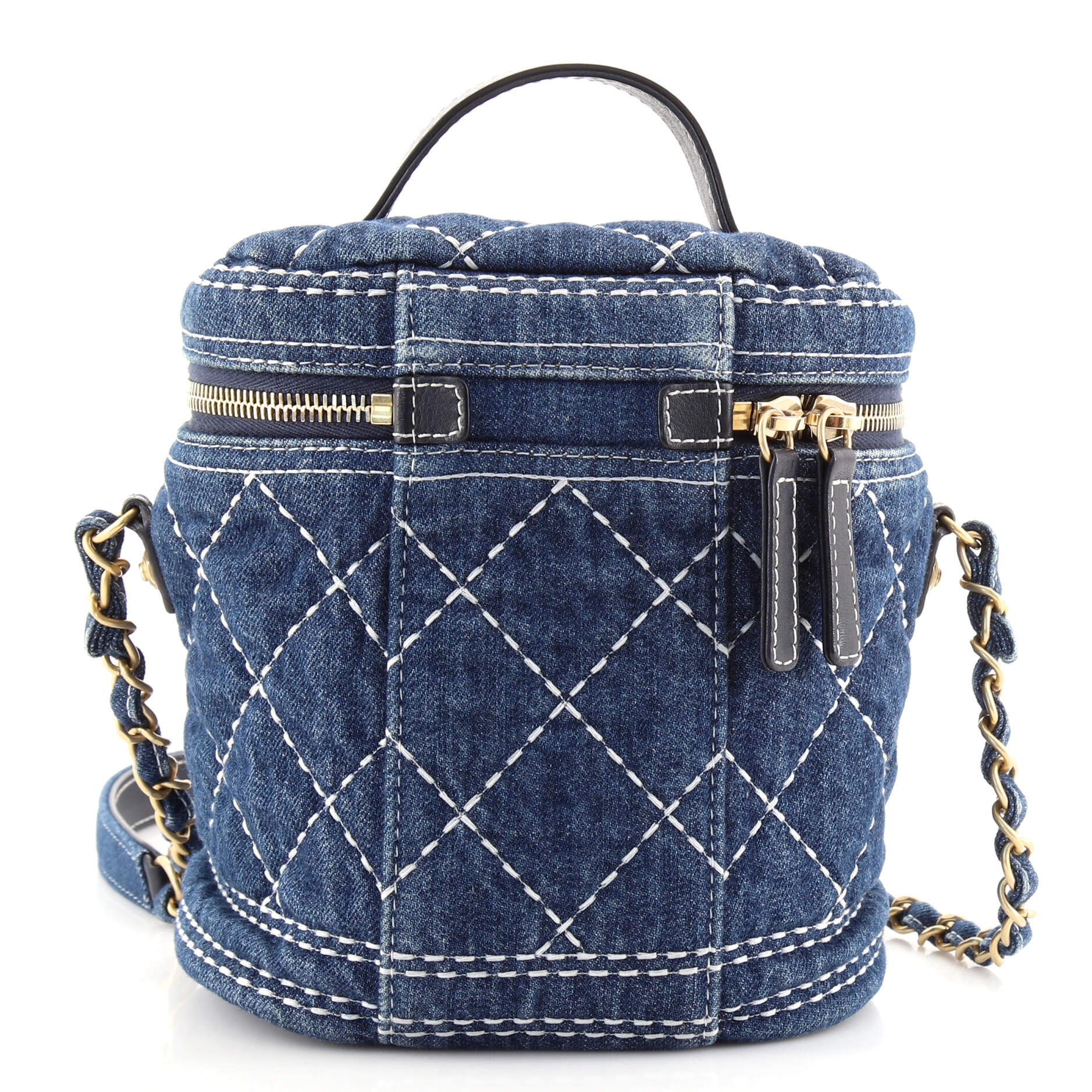 Vanity Case Quilted Denim