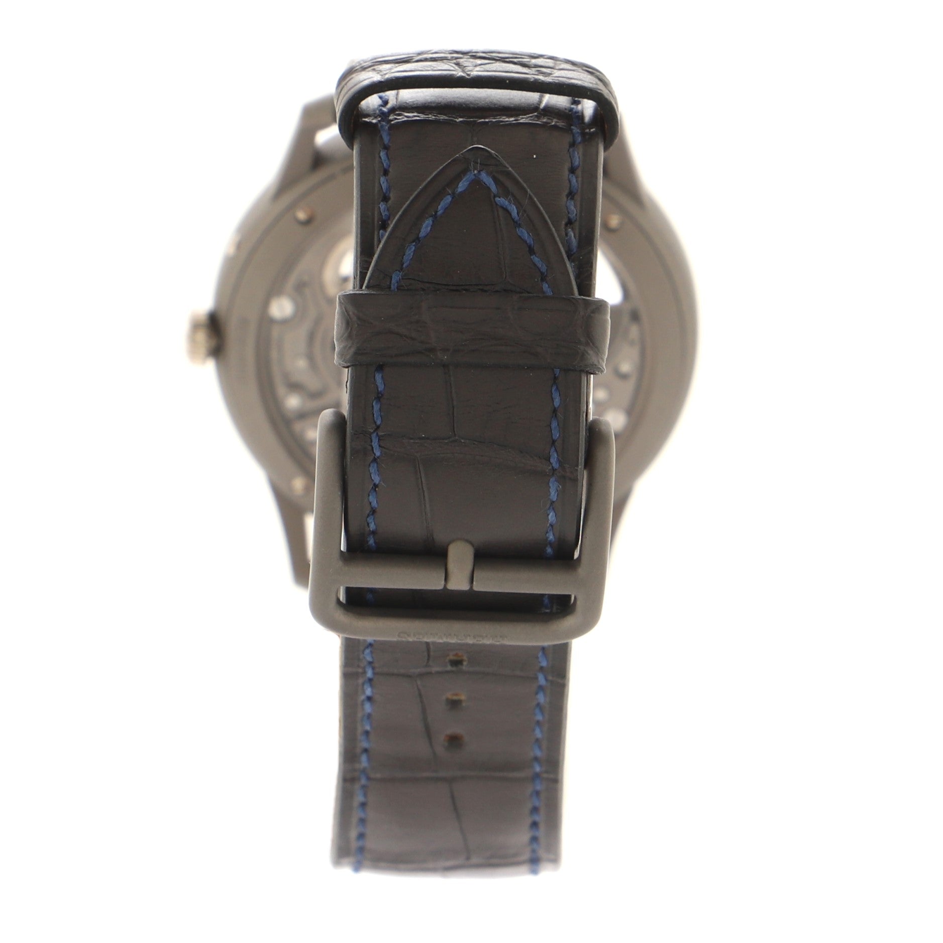 Slim d'Hermes Squelette Lune Automatic Watch Platinum with Titanium and Alligator 40