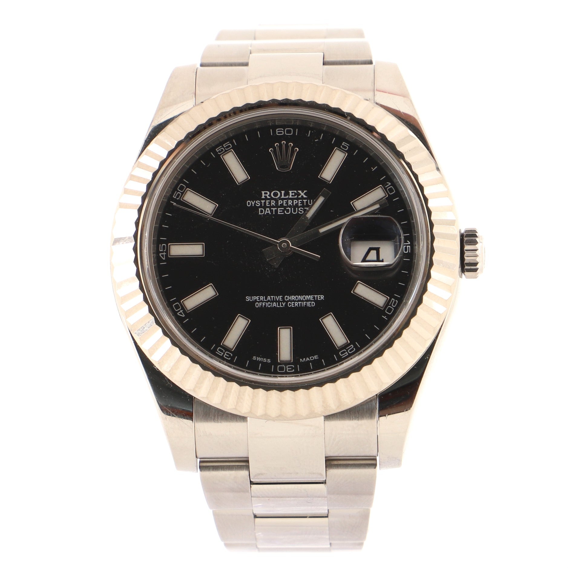 Oyster Perpetual Datejust II Automatic Watch Stainless Steel and White Gold 41