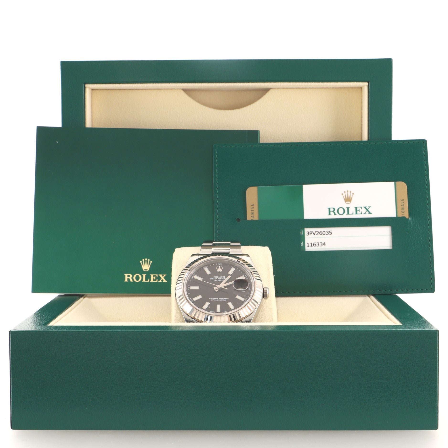 Oyster Perpetual Datejust II Automatic Watch Stainless Steel and White Gold 41