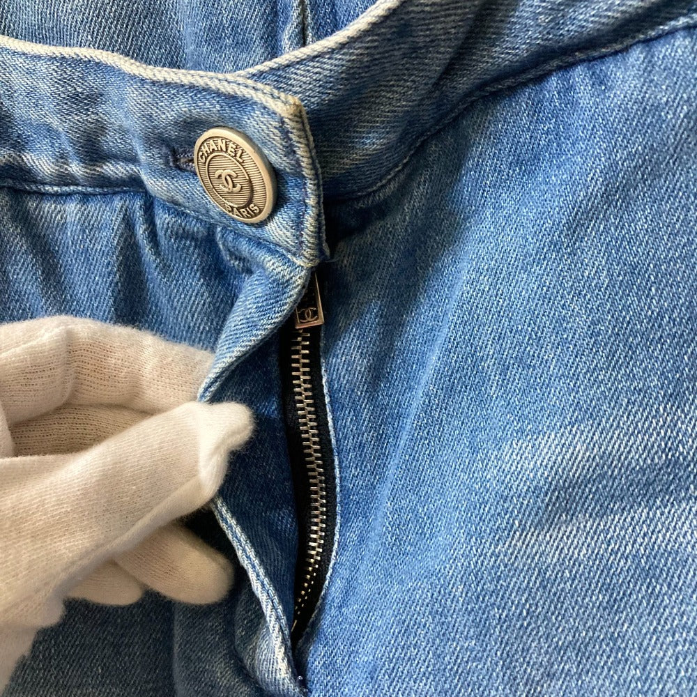 Chanel Coco Mark Panel Denim Skirt