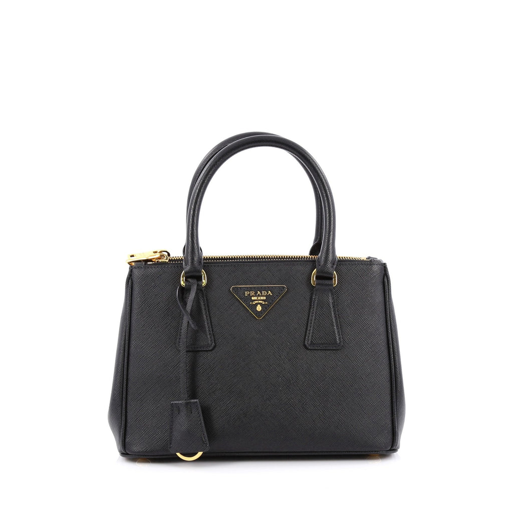 Double Zip Lux Tote Saffiano Leather Mini