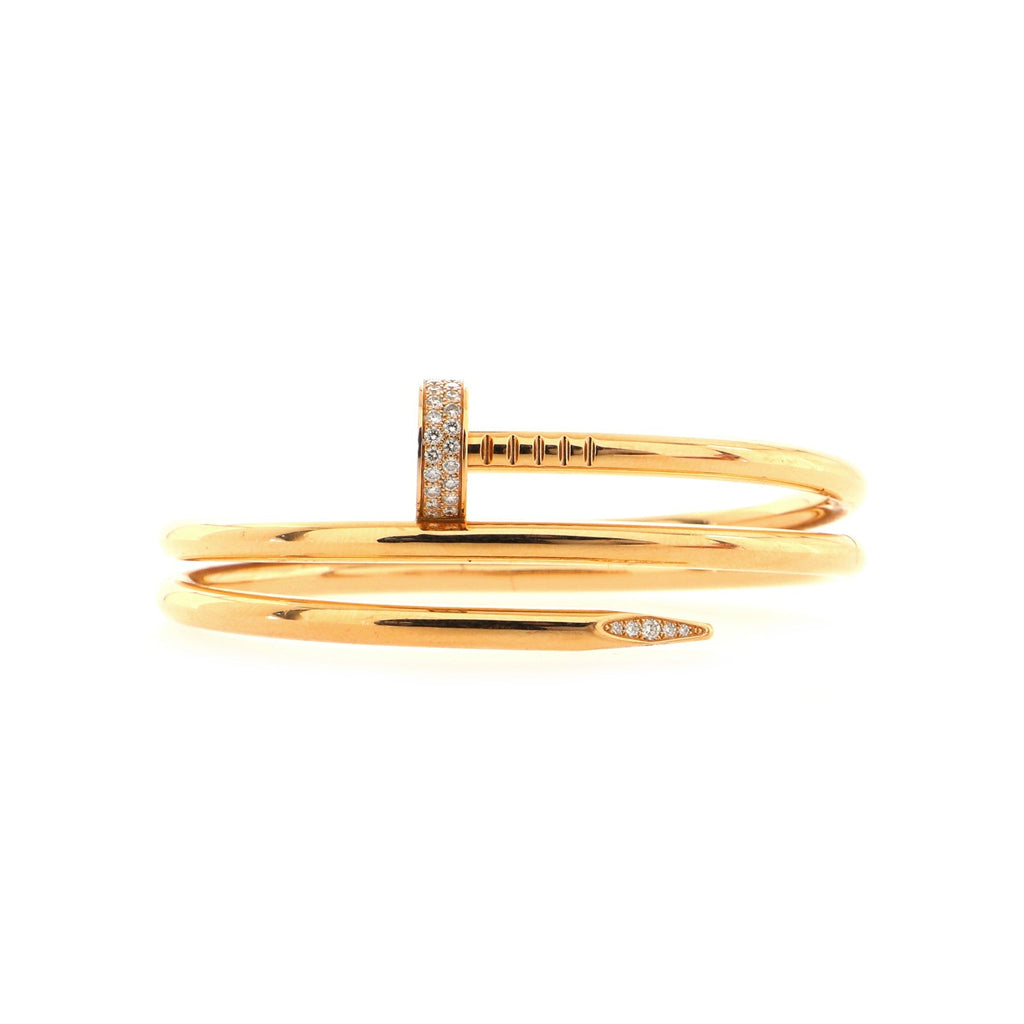 Juste un Clou Double Wrap Bracelet 18K Rose Gold with Diamonds