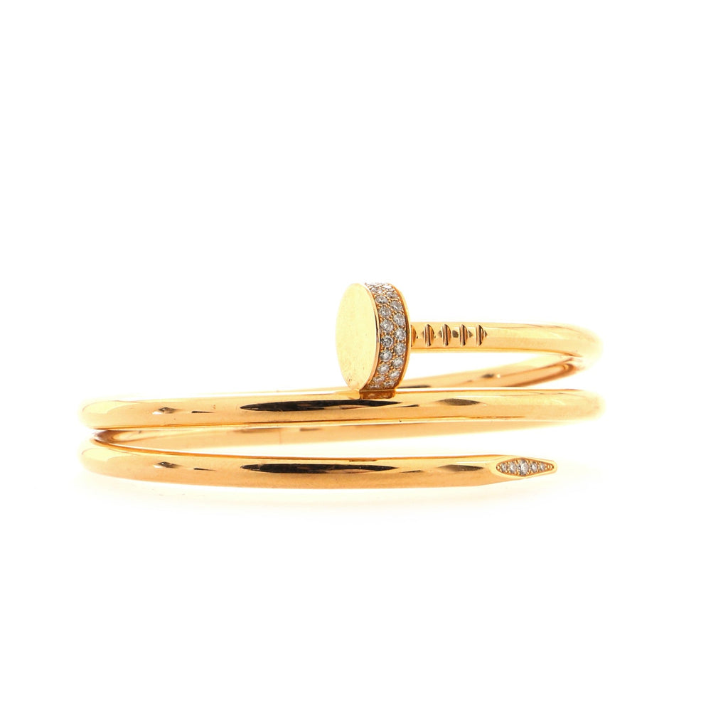 Juste un Clou Double Wrap Bracelet 18K Rose Gold with Diamonds