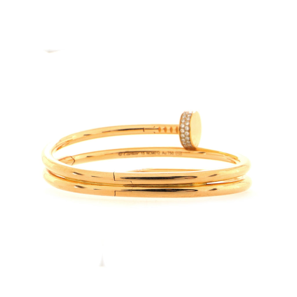 Juste un Clou Double Wrap Bracelet 18K Rose Gold with Diamonds