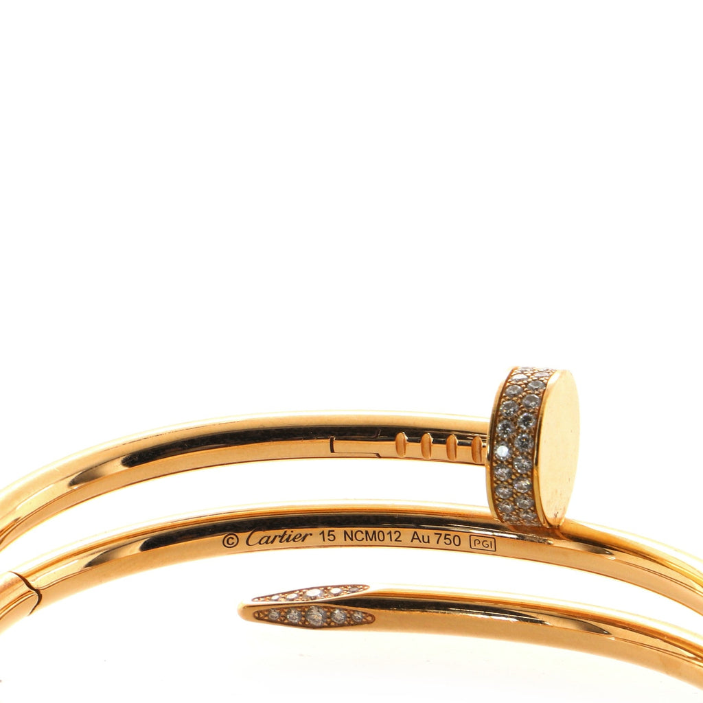 Juste un Clou Double Wrap Bracelet 18K Rose Gold with Diamonds
