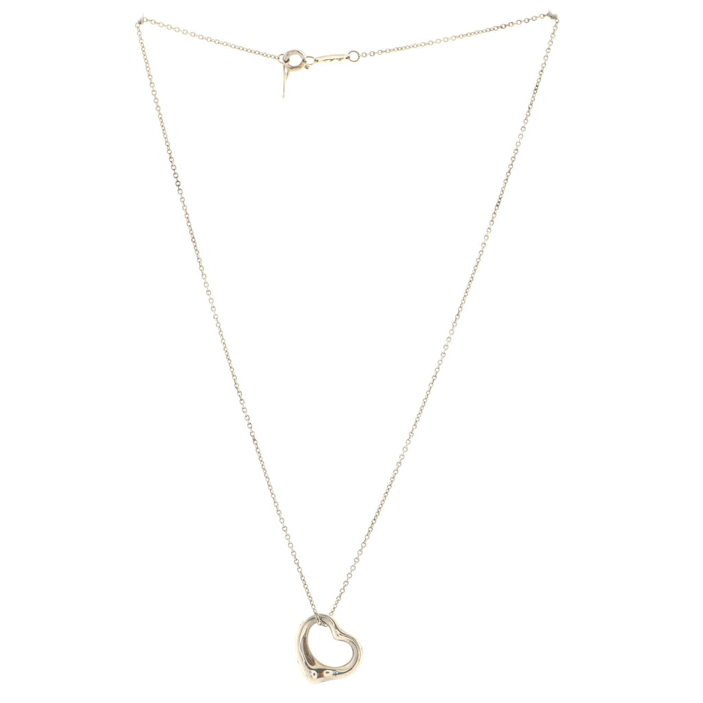 Elsa Peretti Open Heart Pendant Necklace Sterling Silver 16mm