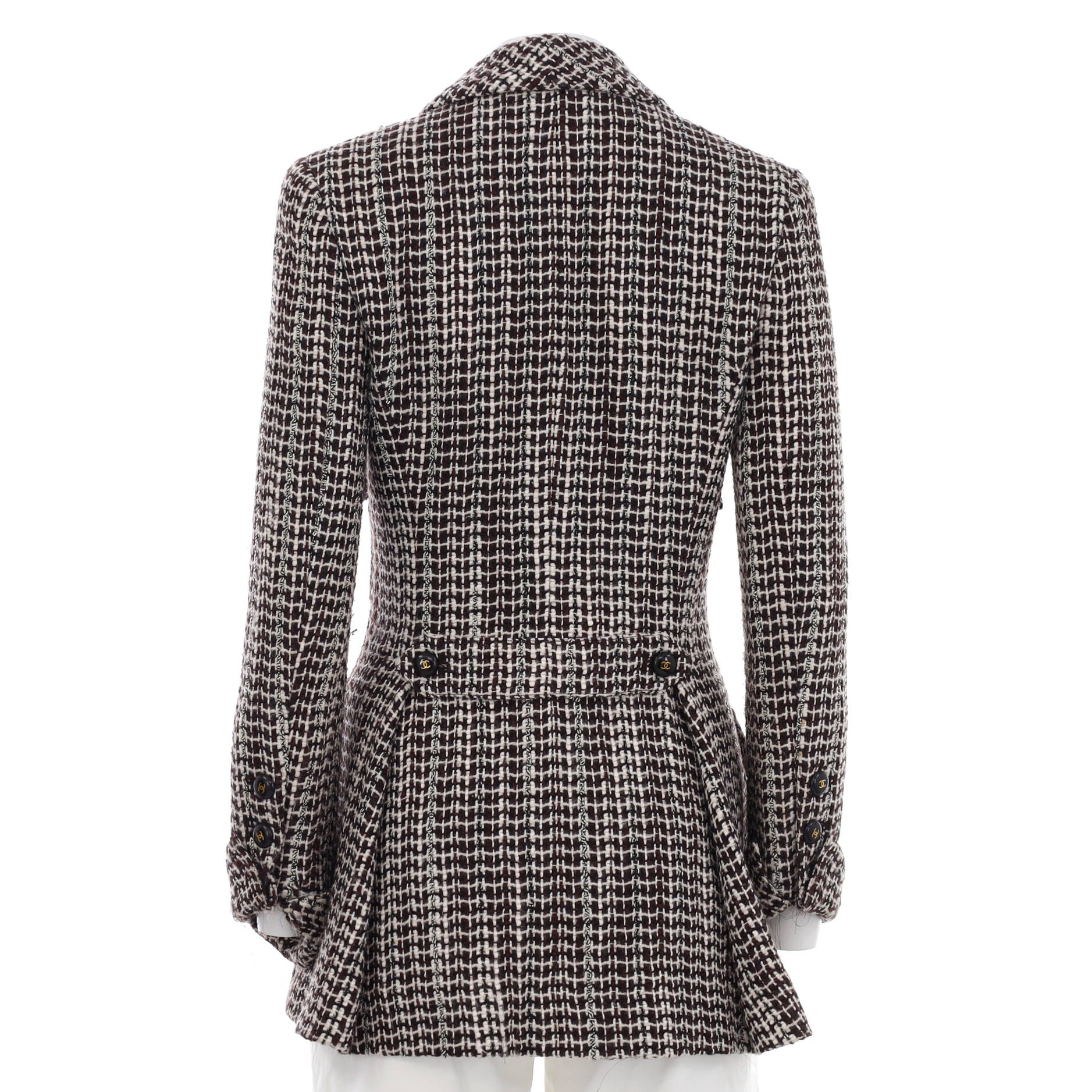 Women's Four Pocket Double Breasted Jacket Tweed