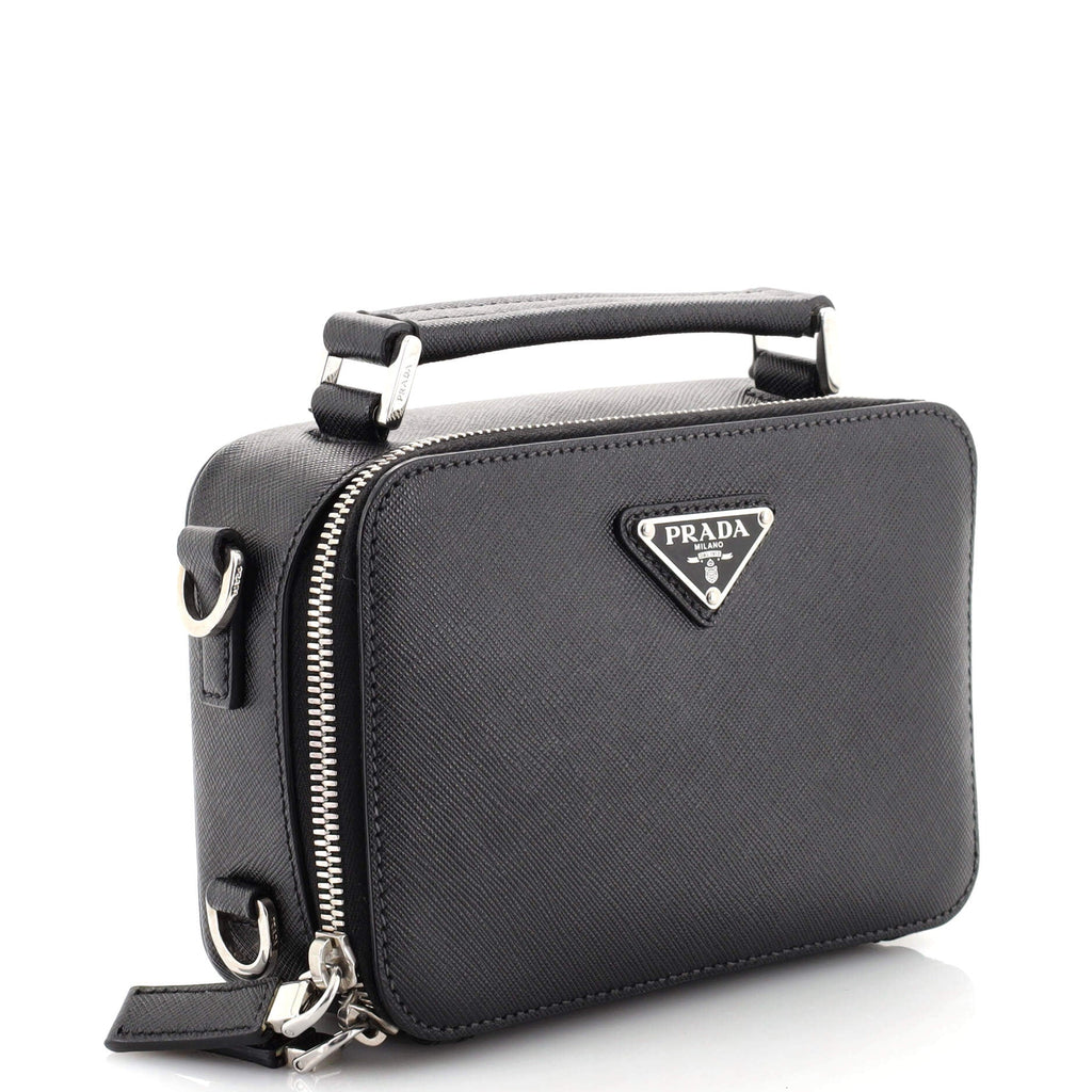 Brique Crossbody Bag Saffiano Leather Mini