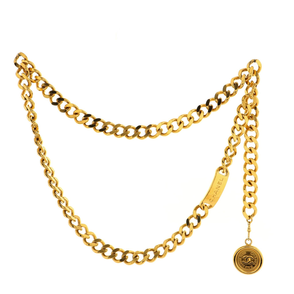 Vintage Medallion Chain Belt Metal 0