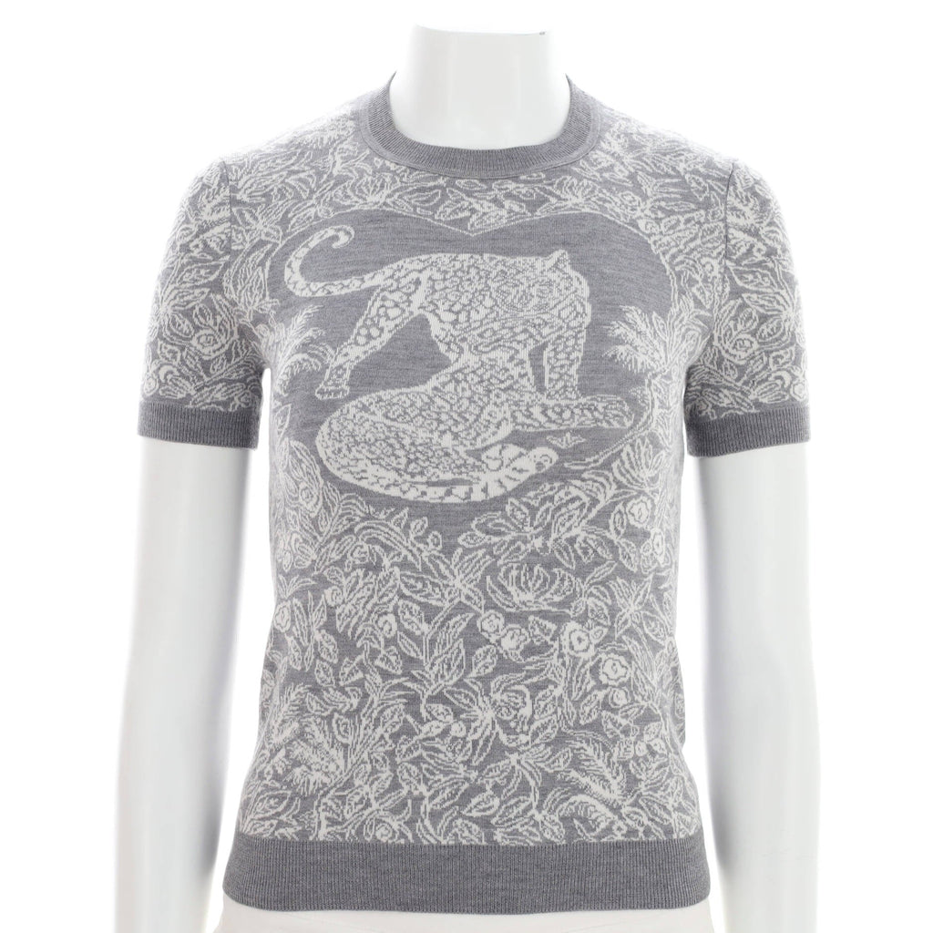 Women's Jungle Love Short Sleeve Sweater Cashmere Blend