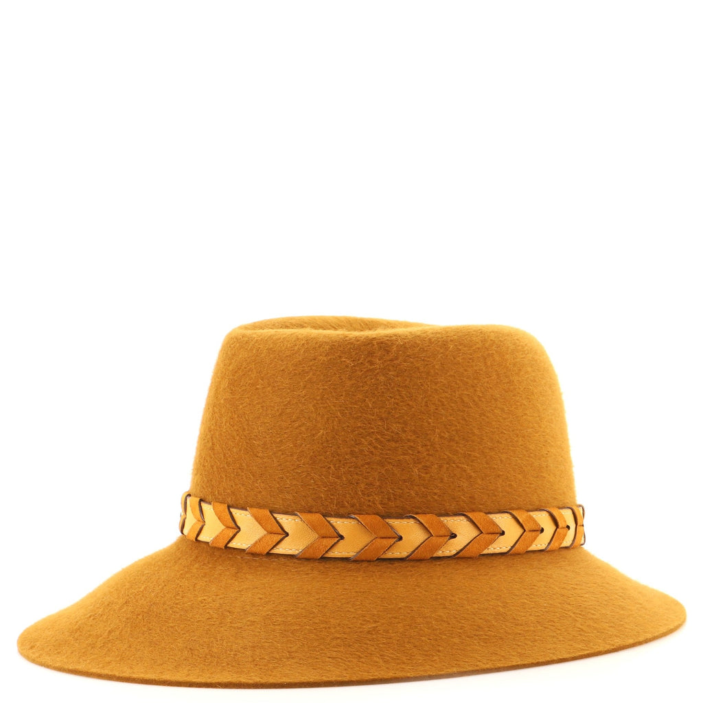 Braided Tassel Fedora Hat Felt with Leather XXL