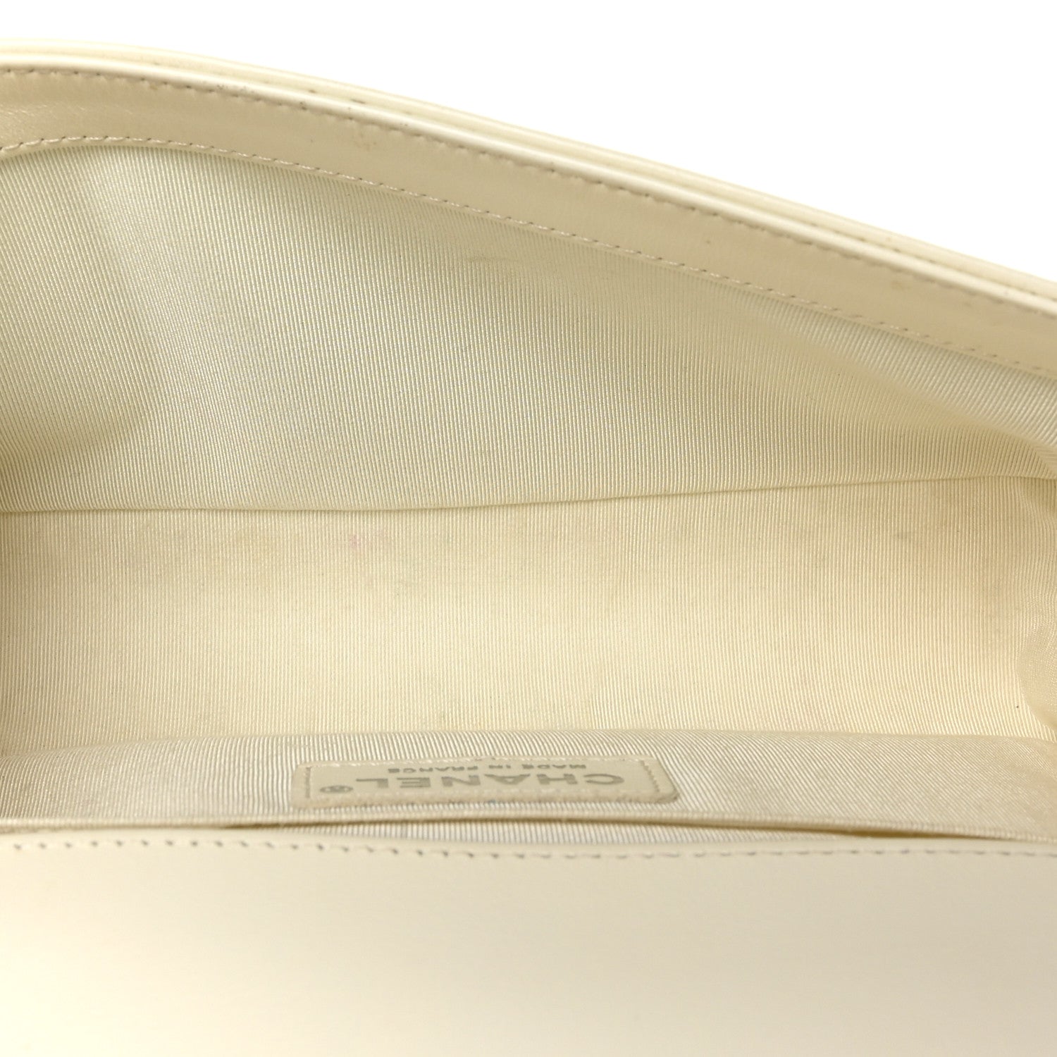 Calfskin Quilted Medium Boy Flap White