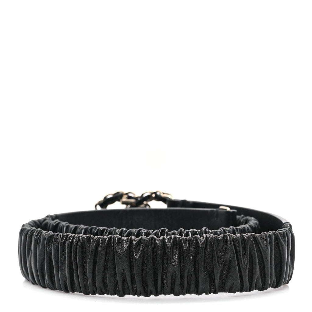 Lambskin Logo Belt 85 34 Black