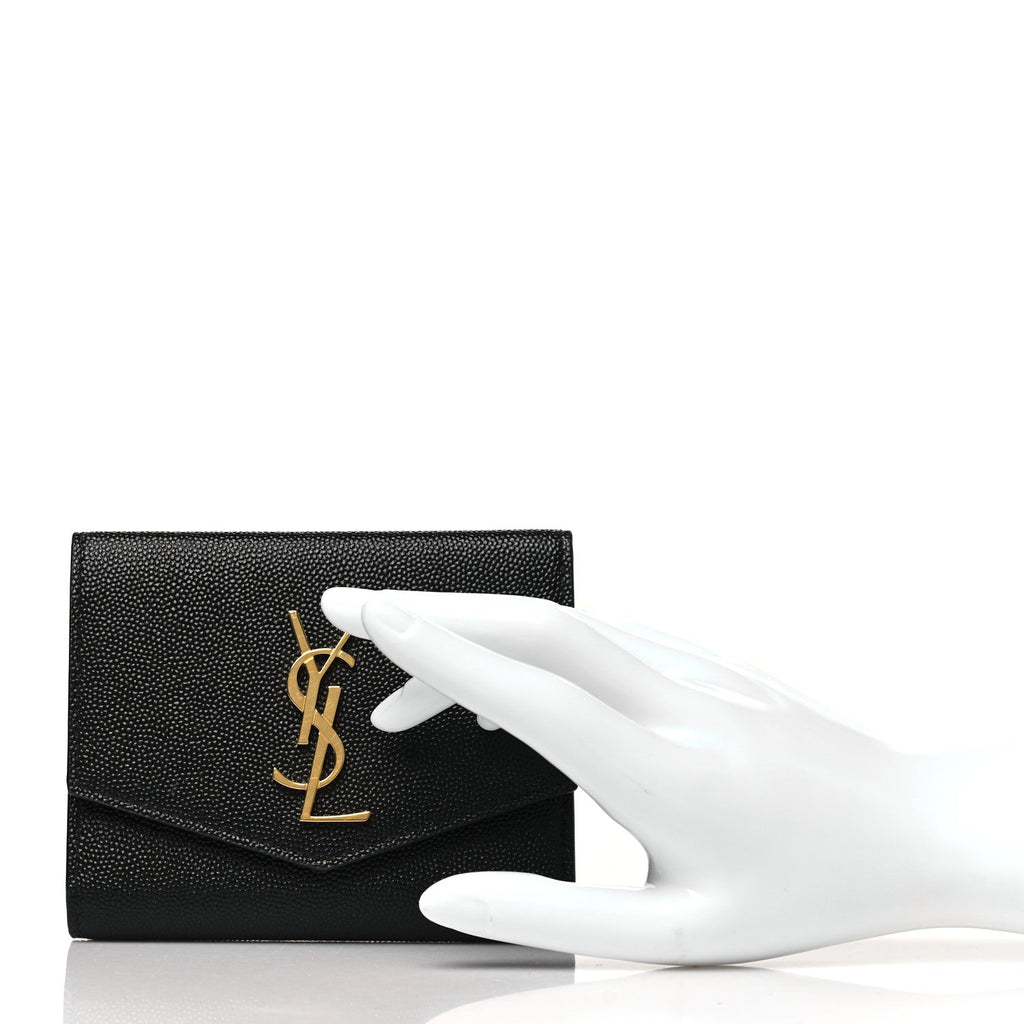 Grain De Poudre Monogram Bi-Fold Wallet Black