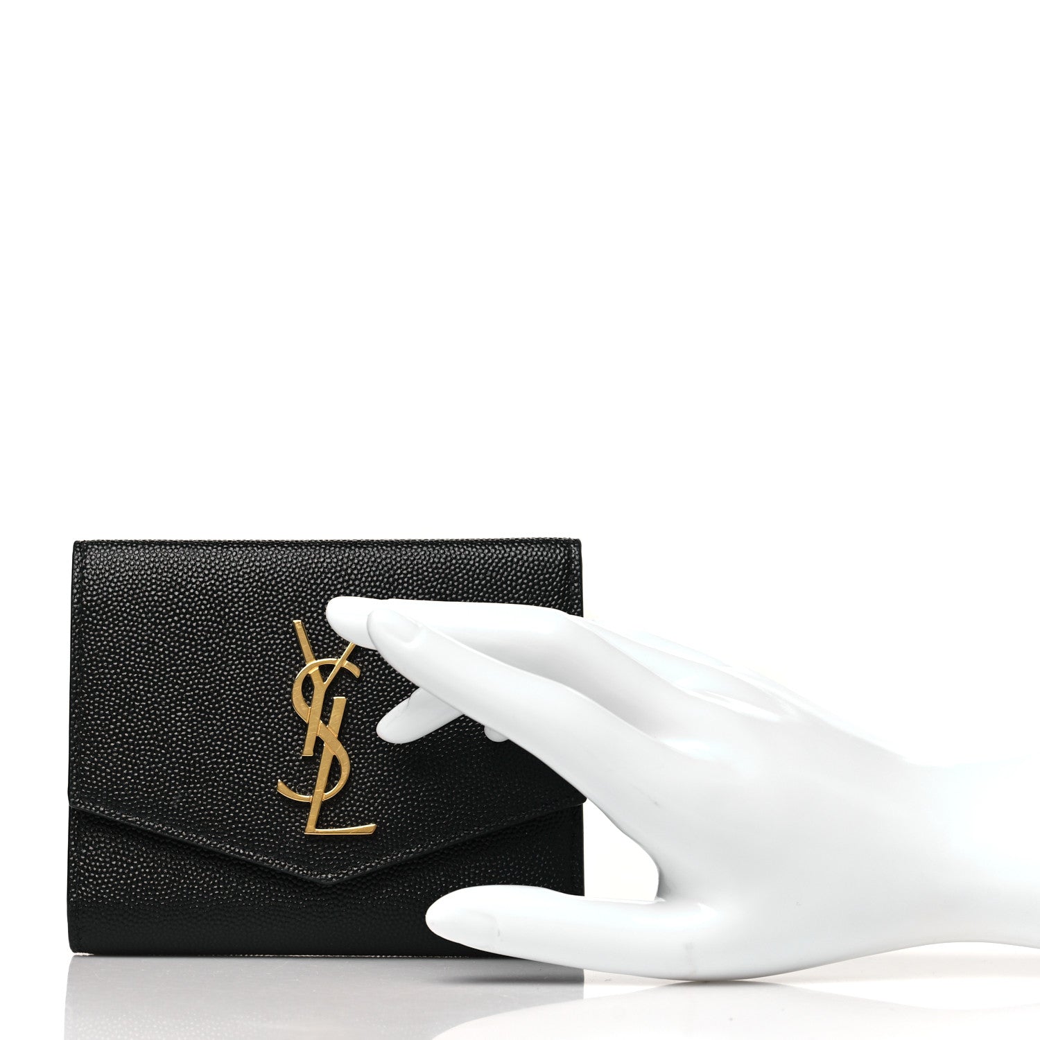 Grain De Poudre Monogram Bi-Fold Wallet Black