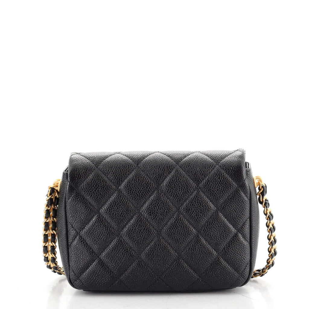 Chain Soul Flap Bag Quilted Caviar Mini