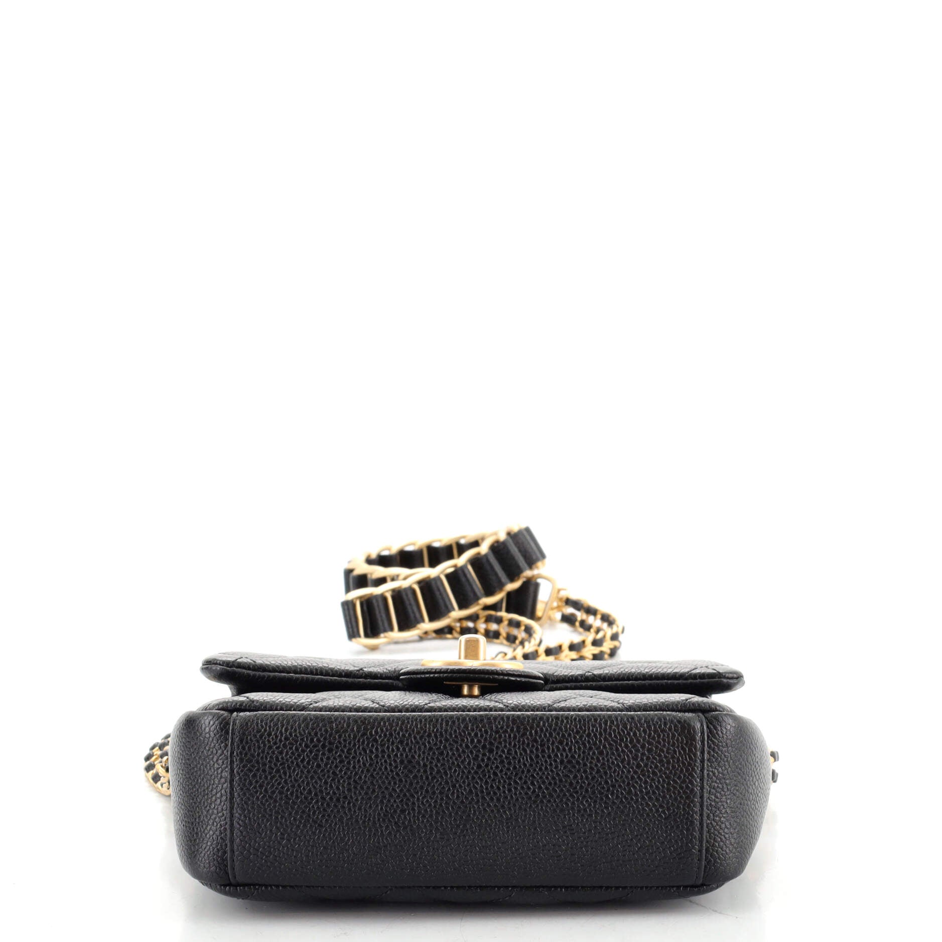 Chain Soul Flap Bag Quilted Caviar Mini