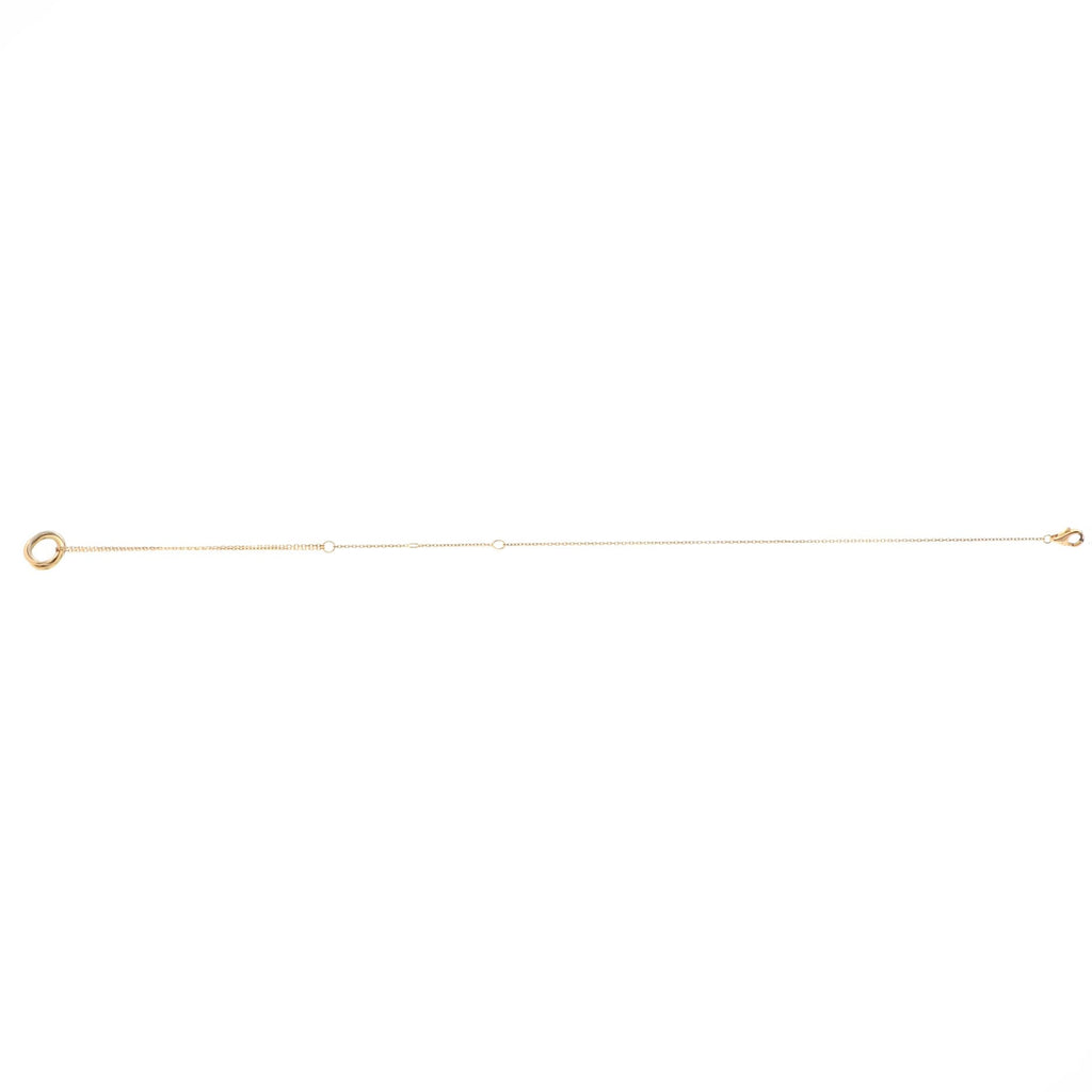 Trinity Chain Bracelet 18K Tricolor Gold
