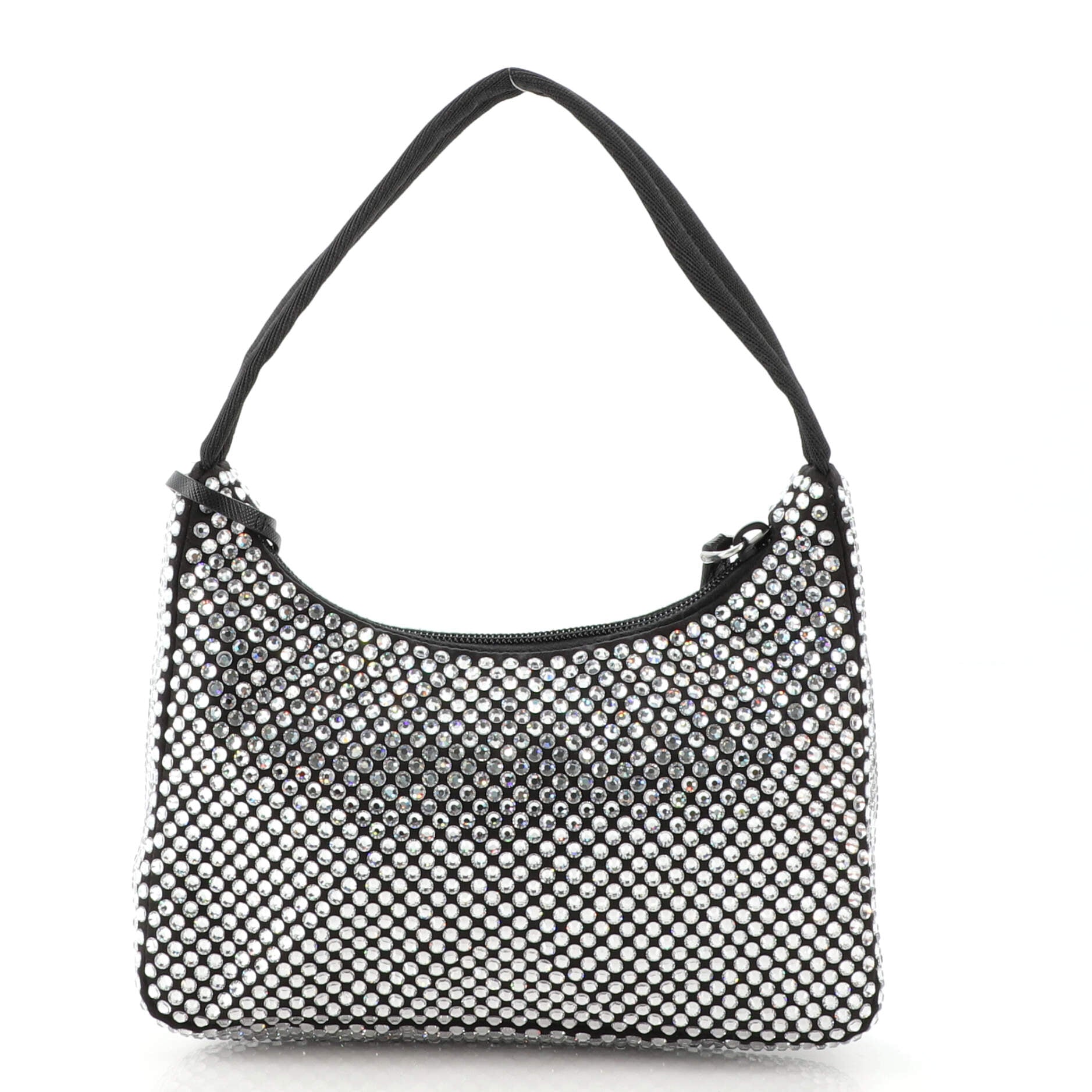 Re-Edition 2000 Hobo Crystal Embellished Satin Mini