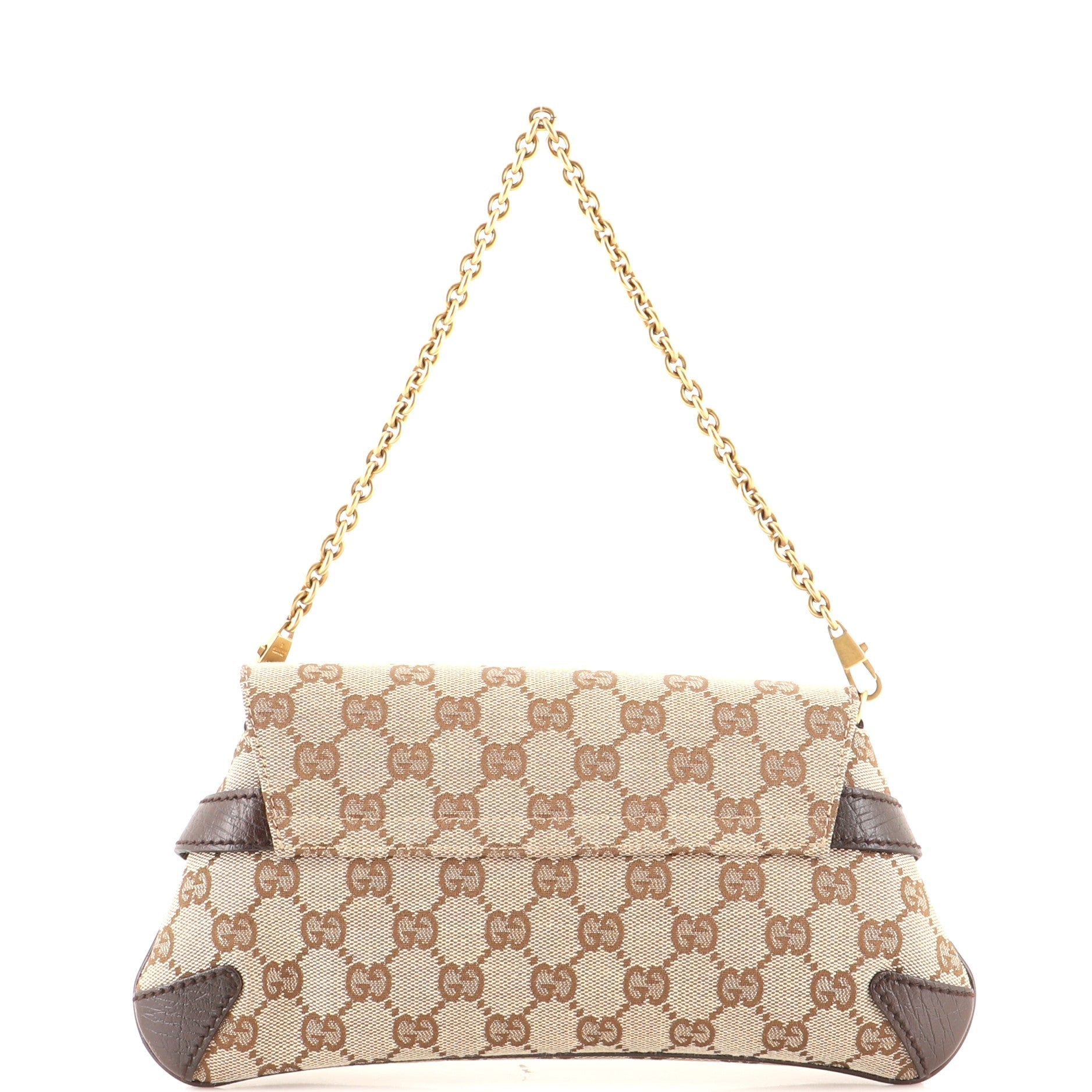 Horsebit Chain Clutch GG Canvas with Leather Medium