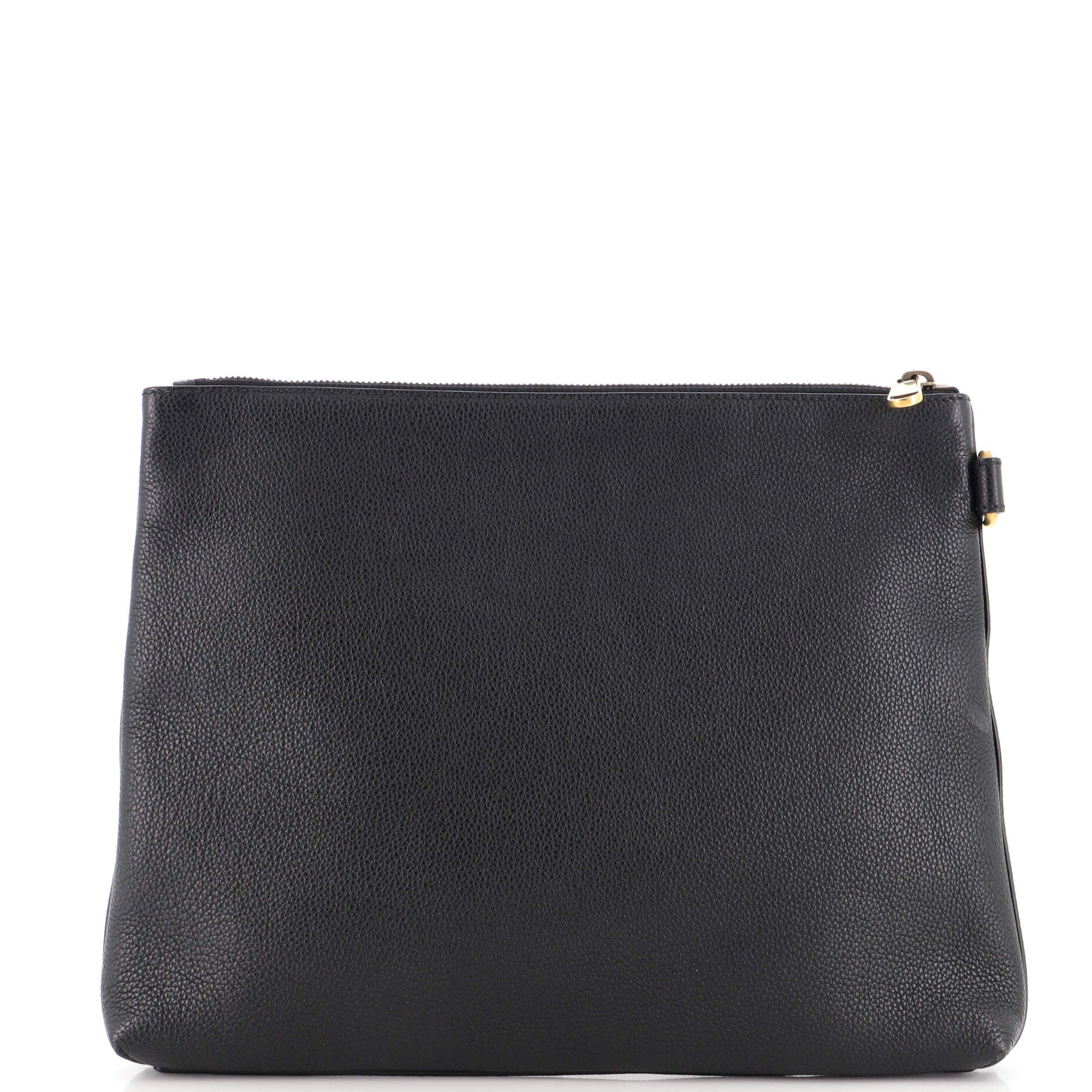 Logo Wristlet Clutch Printed Leather