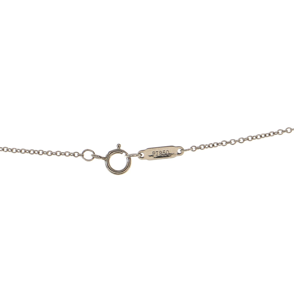 Tiffany Letters Pendant Necklace Platinum and Diamonds Mini