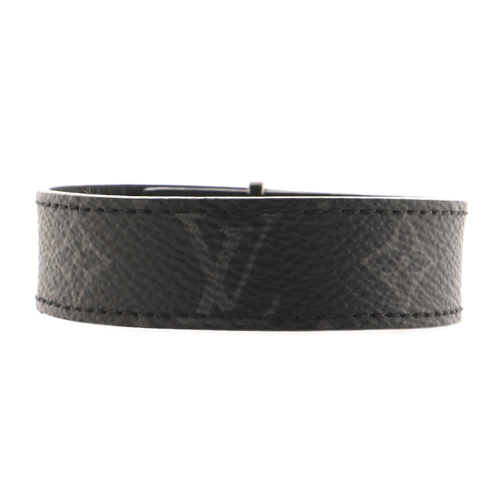 LV Slim Bracelet Monogram Eclipse Canvas