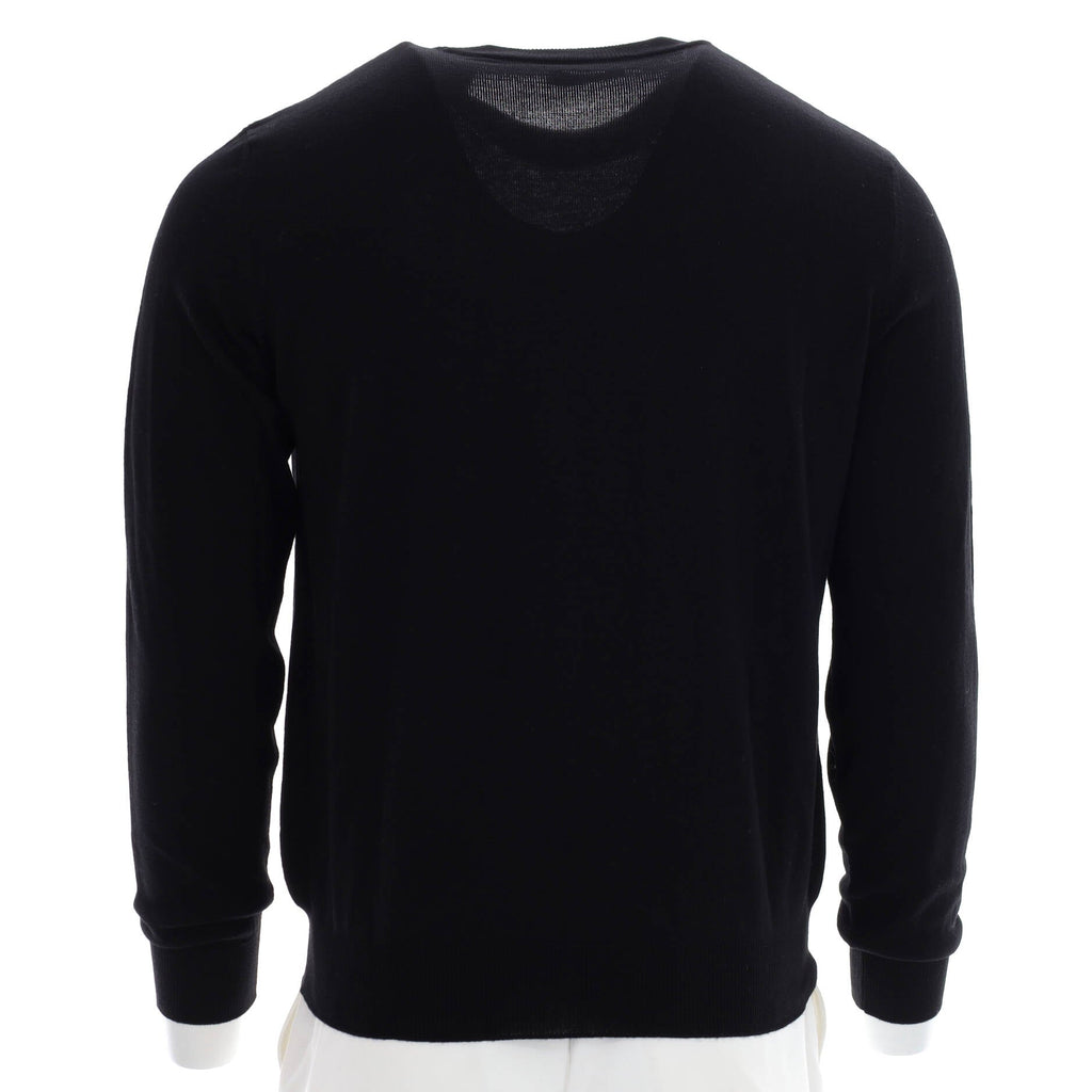 Men's Logo Crewneck Sweater Embroidered Knit Wool
