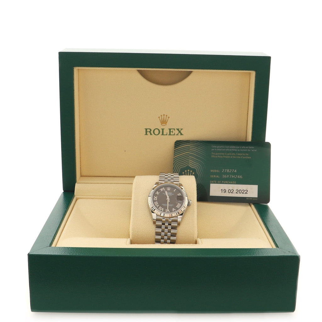 Oyster Perpetual Datejust Automatic Watch Stainless Steel and White Gold 31