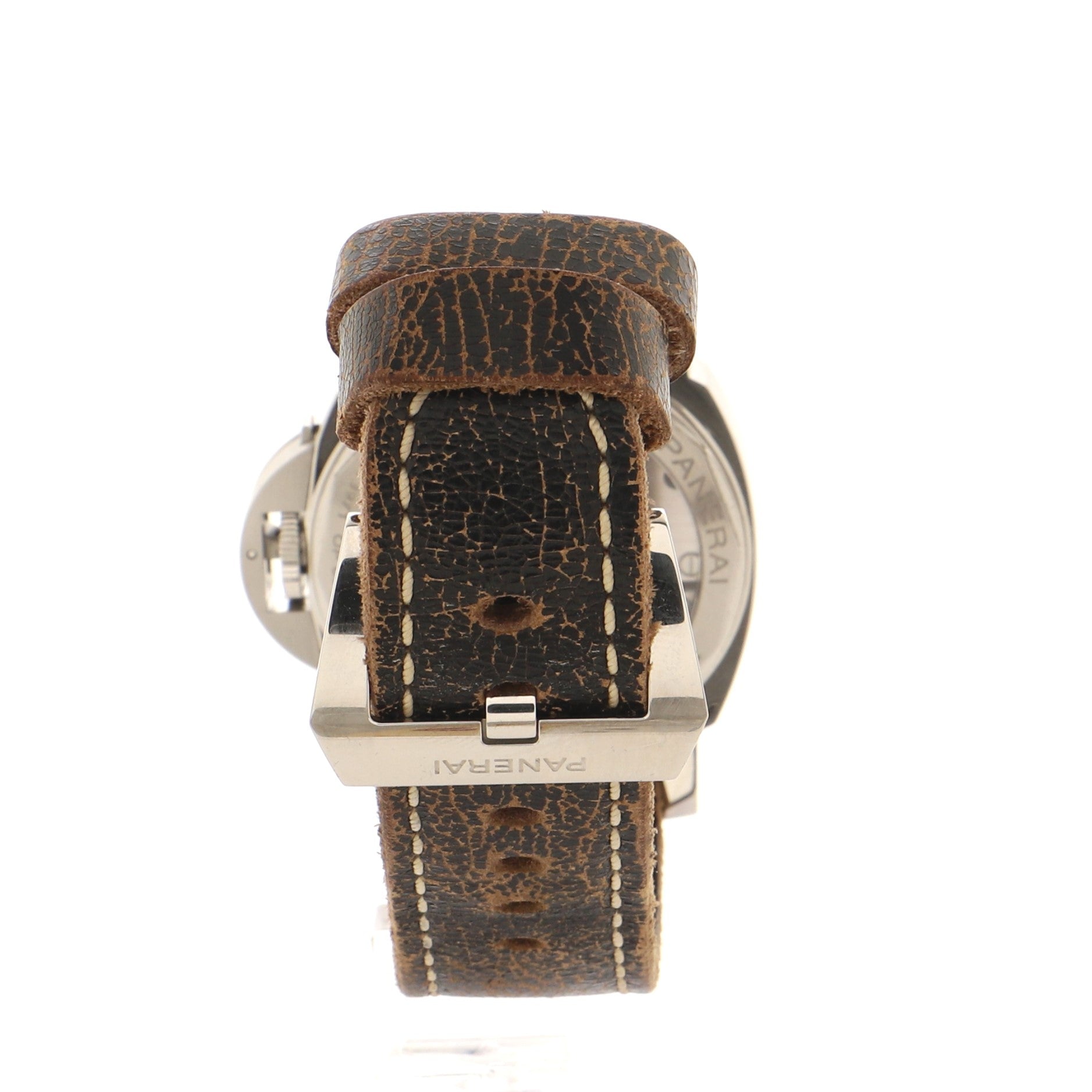 Luminor Marina 8 Days Acciaio Manual Watch Stainless Steel and Leather 44