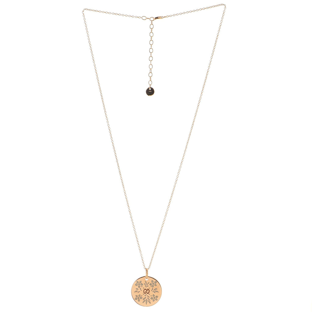Icon Blooms Pendant Necklace 18K Rose Gold and Enamel
