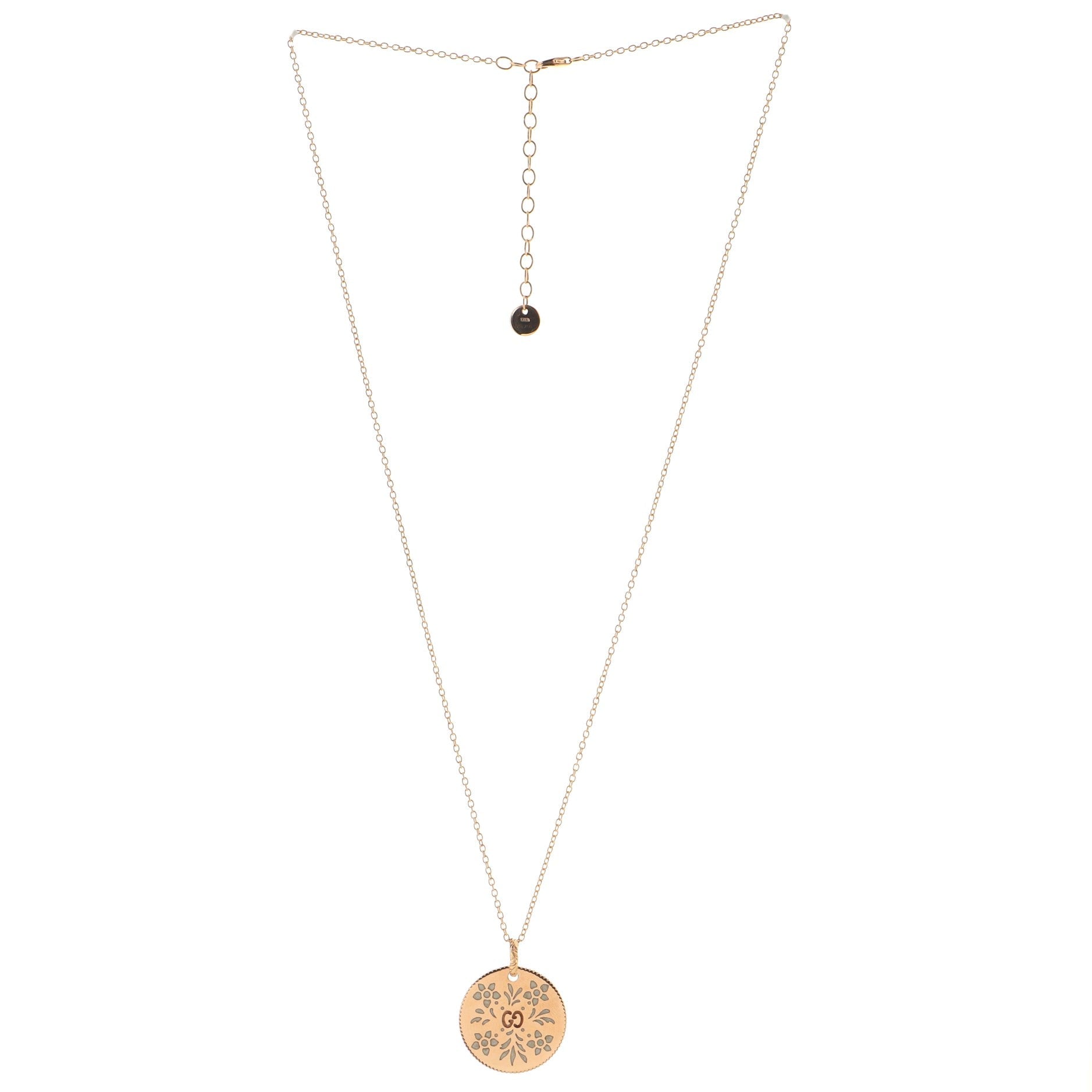 Icon Blooms Pendant Necklace 18K Rose Gold and Enamel