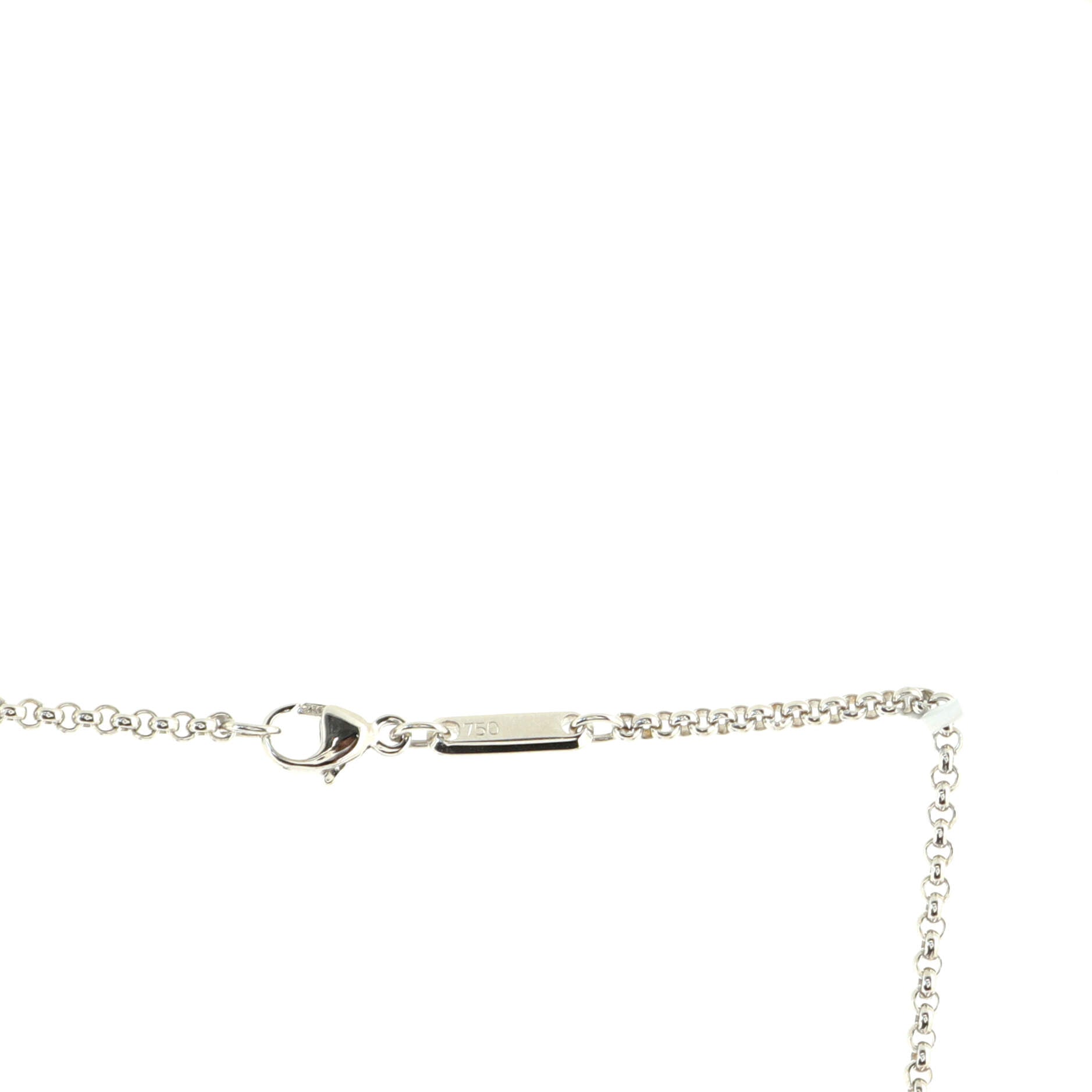 Happy Diamonds Cross Pendant Necklace 18K White Gold with Diamonds