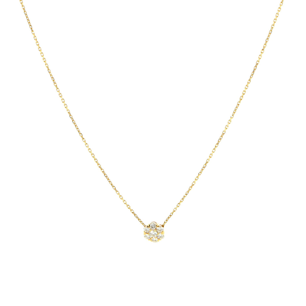 Fleurette Necklace 18K Yellow Gold with Diamonds