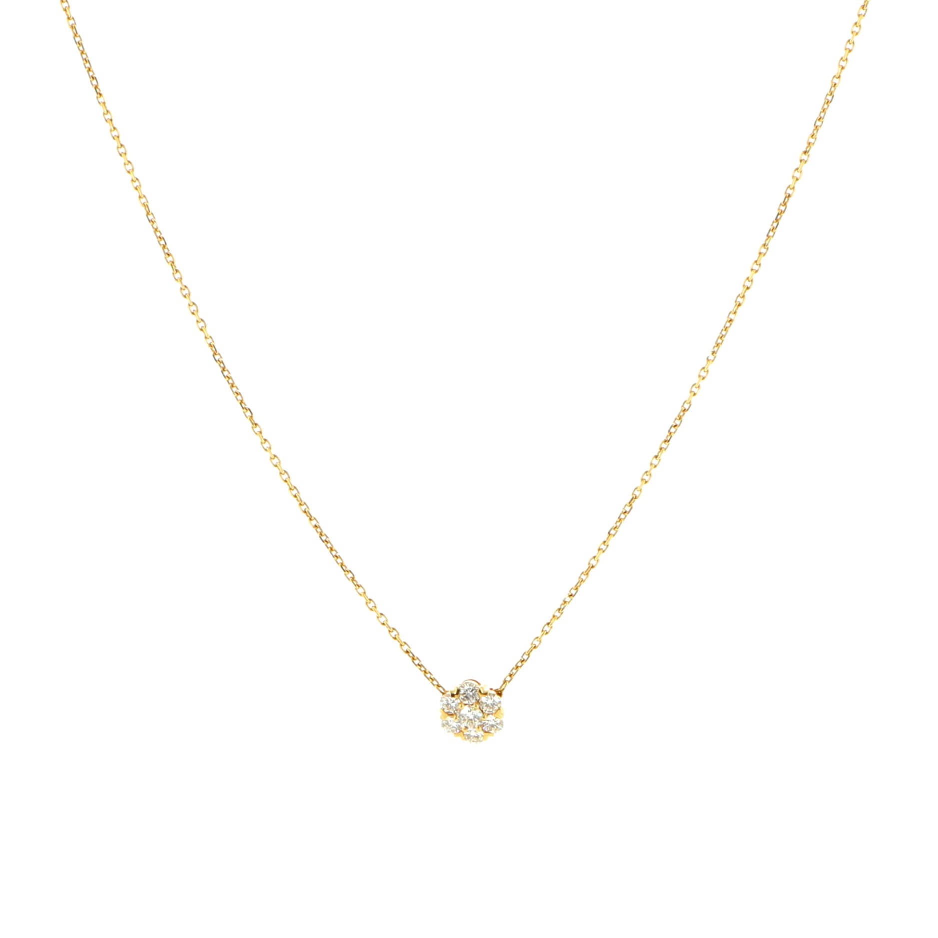 Fleurette Necklace 18K Yellow Gold with Diamonds