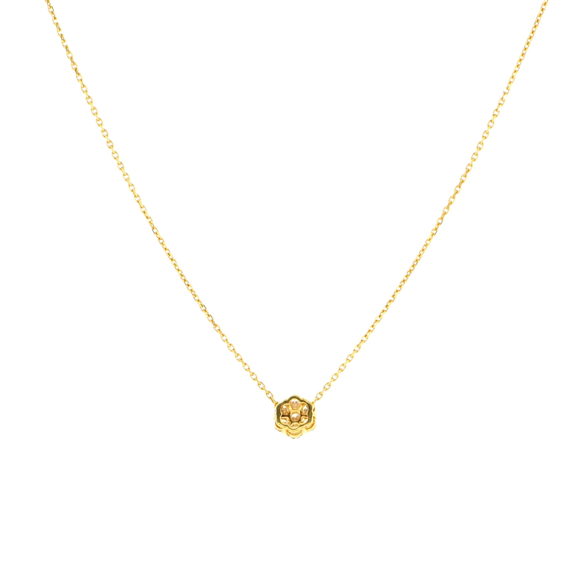 Fleurette Necklace 18K Yellow Gold with Diamonds