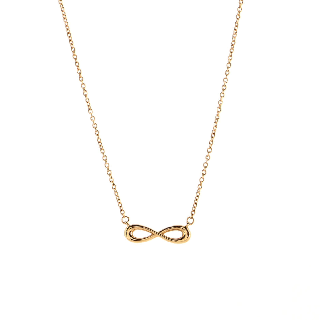 Infinity Pendant Necklace 18K Yellow Gold