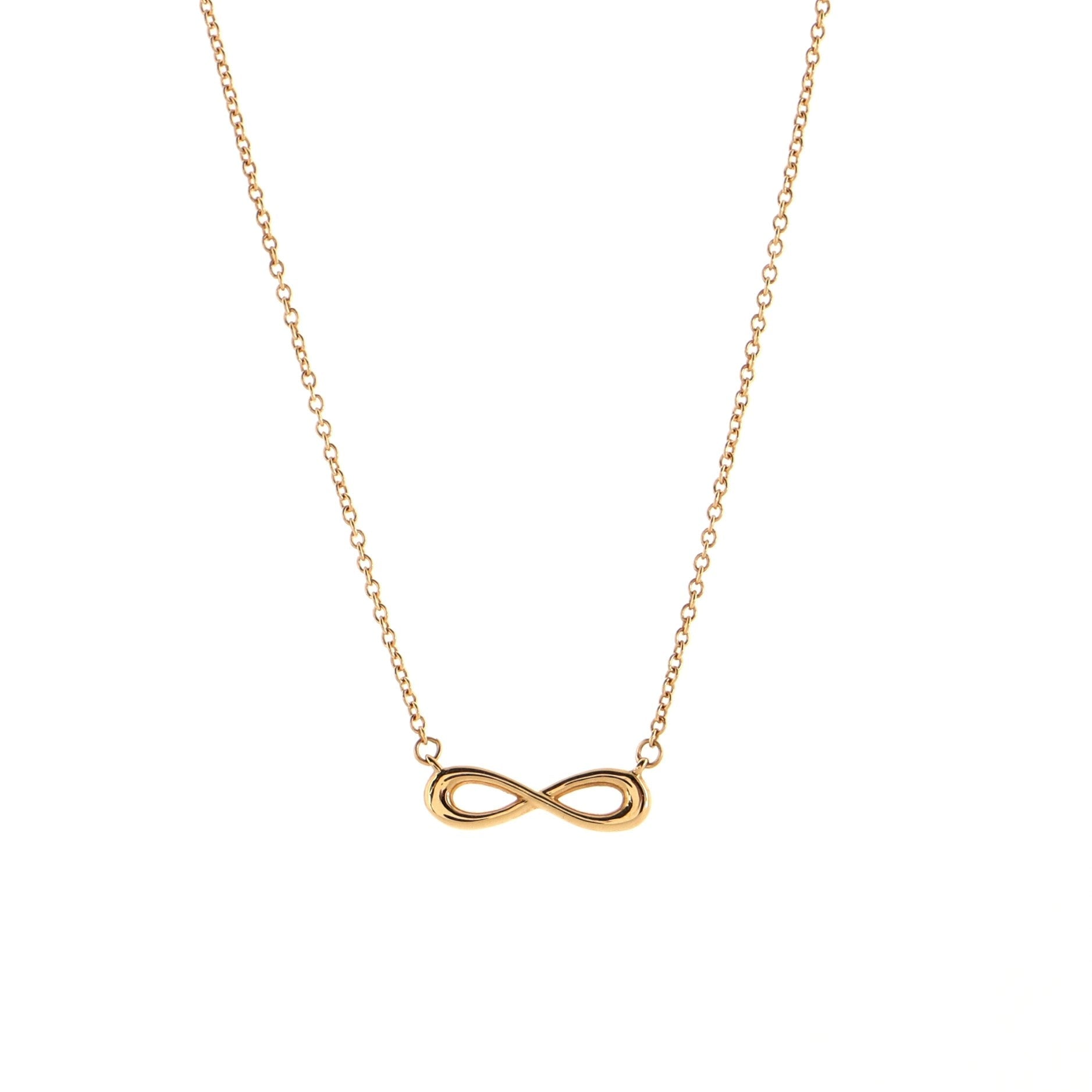 Infinity Pendant Necklace 18K Yellow Gold