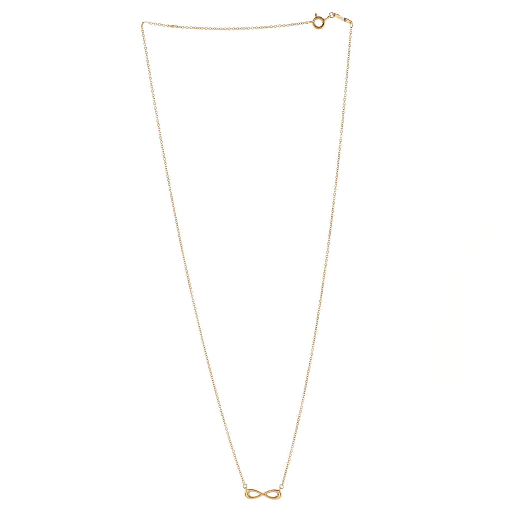 Infinity Pendant Necklace 18K Yellow Gold
